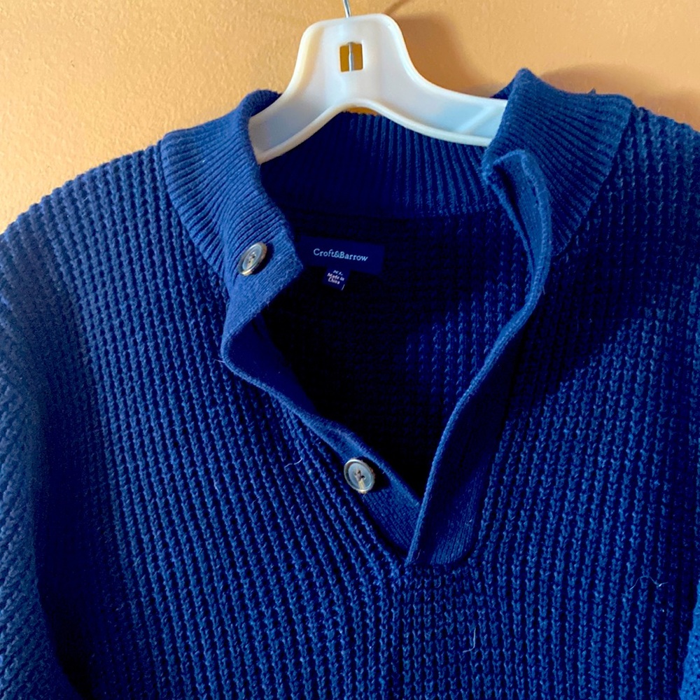 Croft & Barrow Mens 3 button down sweater